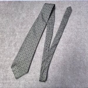 Robert‎ Alan Men's Necktie Olive Green Diamond Floral 100% Silk Formal Career